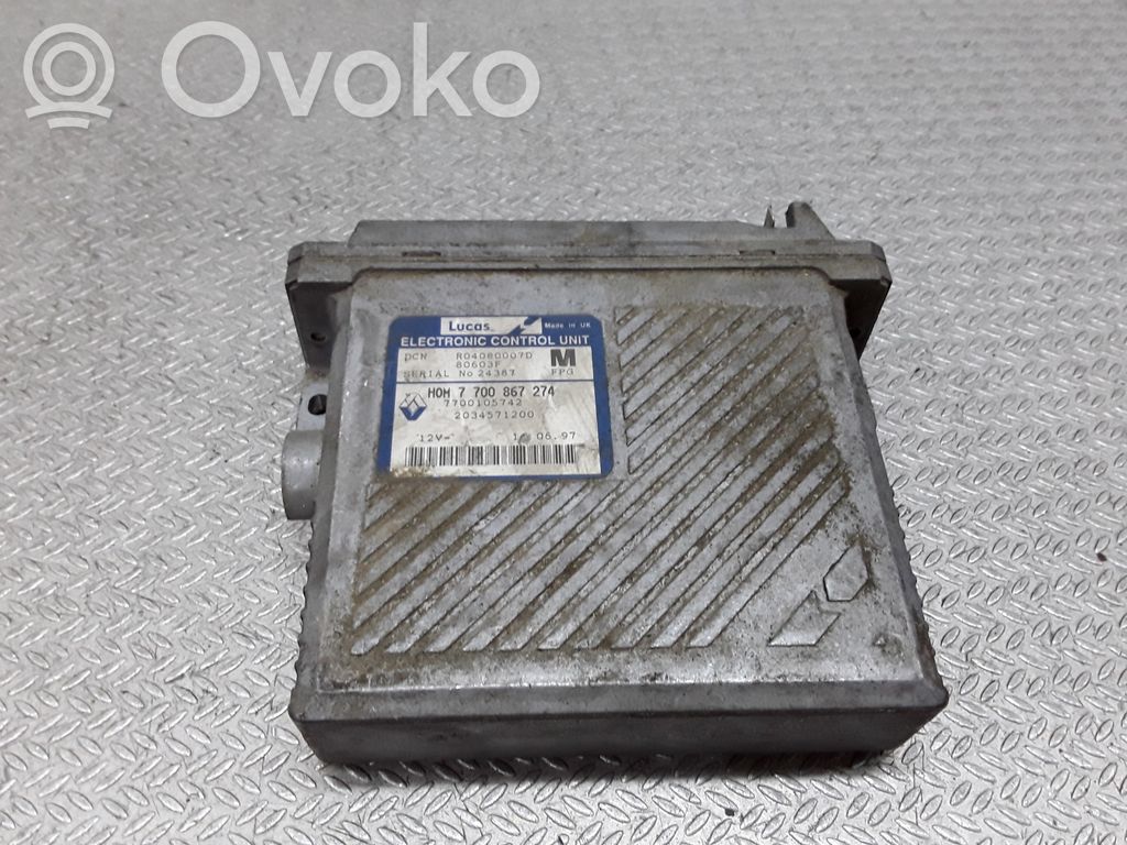 Centralina/modulo del motore   7700867274,770010571200
