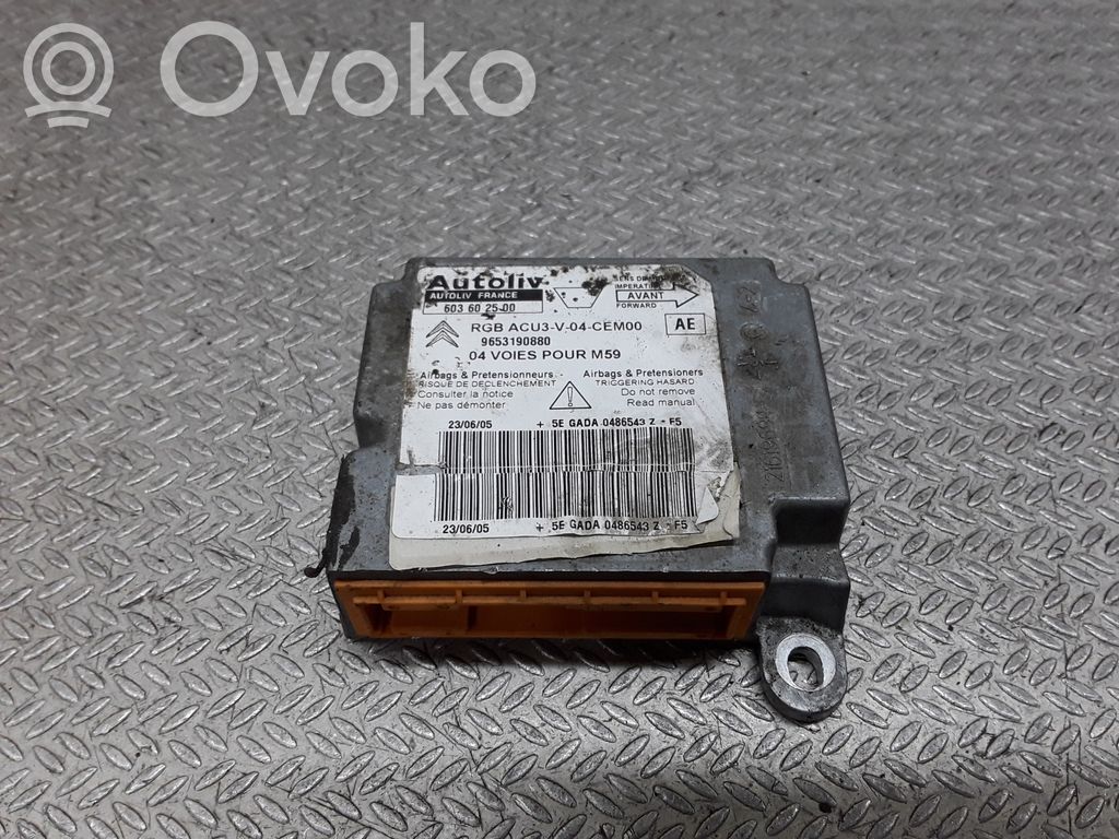 Peugeot Partner Airbag control unit/module 