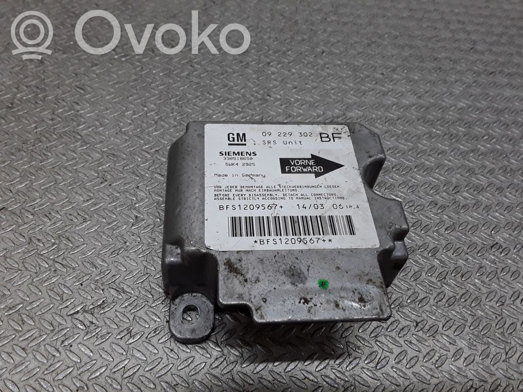Opel Astra G Airbag control unit/module 