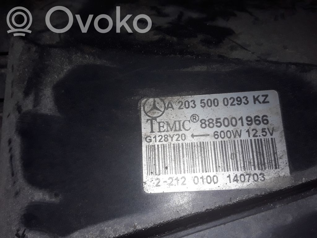 Mercedes-Benz C W203 Elektryczny wentylator chłodnicy 