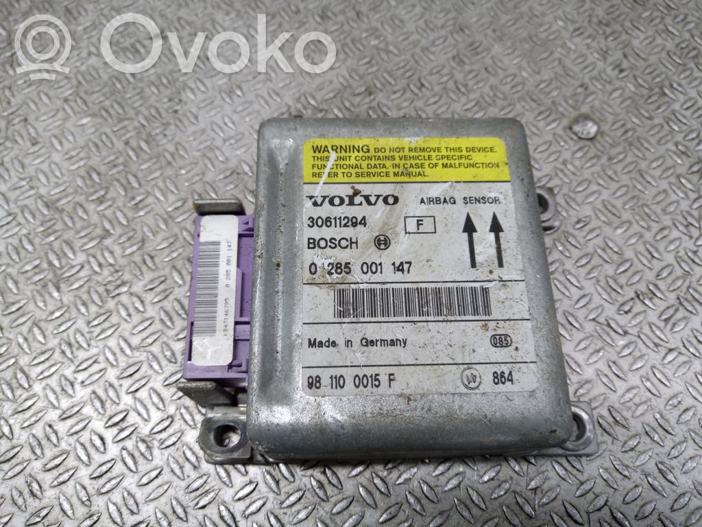 Volvo S40, V40 Airbag control unit/module 