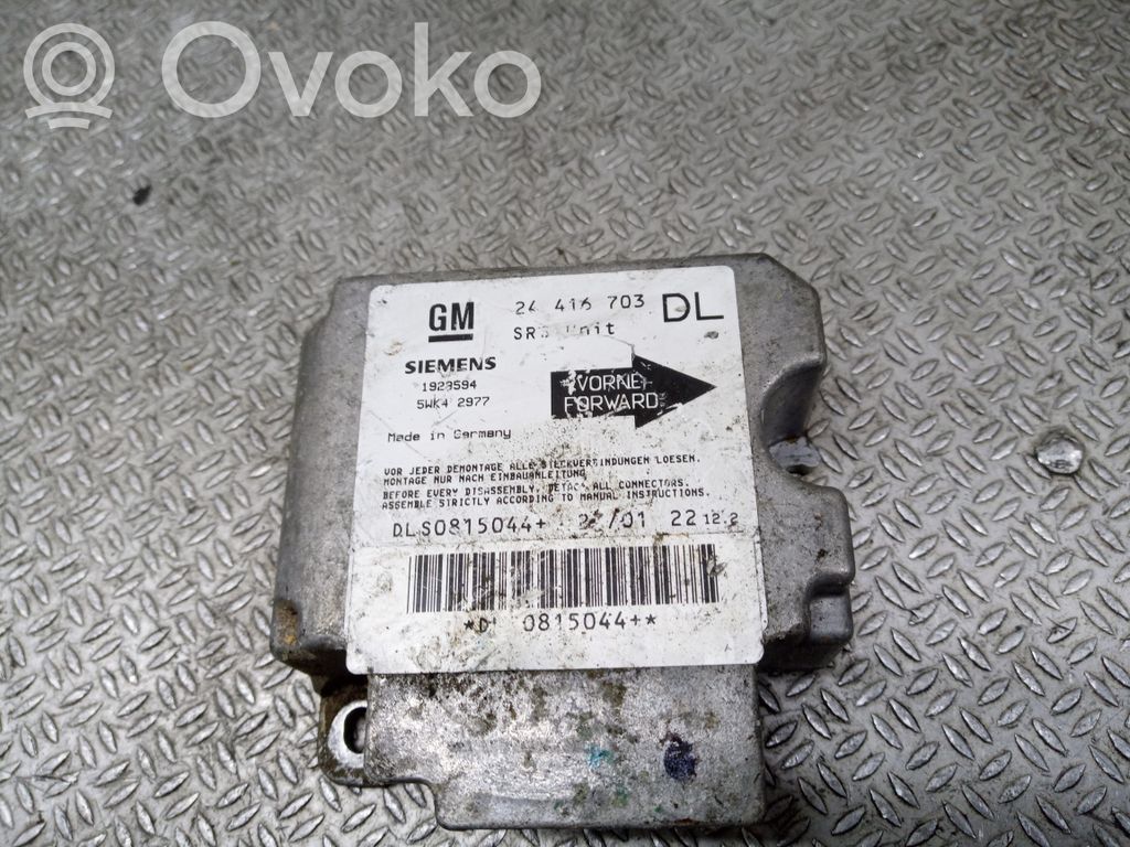 Opel Astra G Airbag control unit/module 