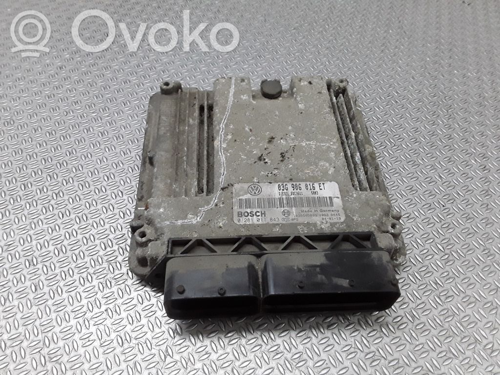 Engine control unit/module   03G906016ET,0281011843