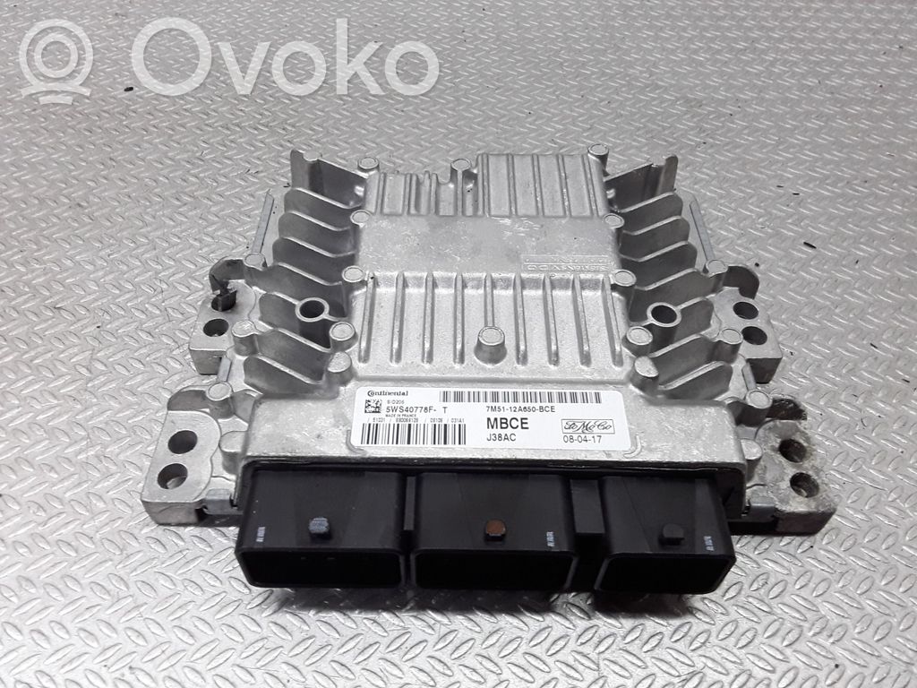 Engine control unit/module   7M5112A650BCE,5WS40778F