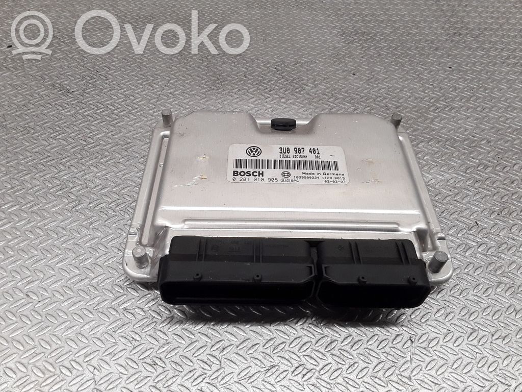 Engine control unit/module   3U0907401,0281010905