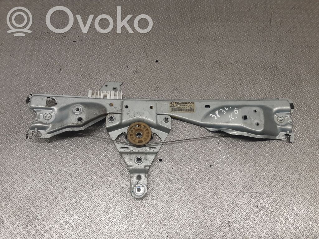 Peugeot 308 Mechanizm podnoszenia szyby tylnej bez silnika 