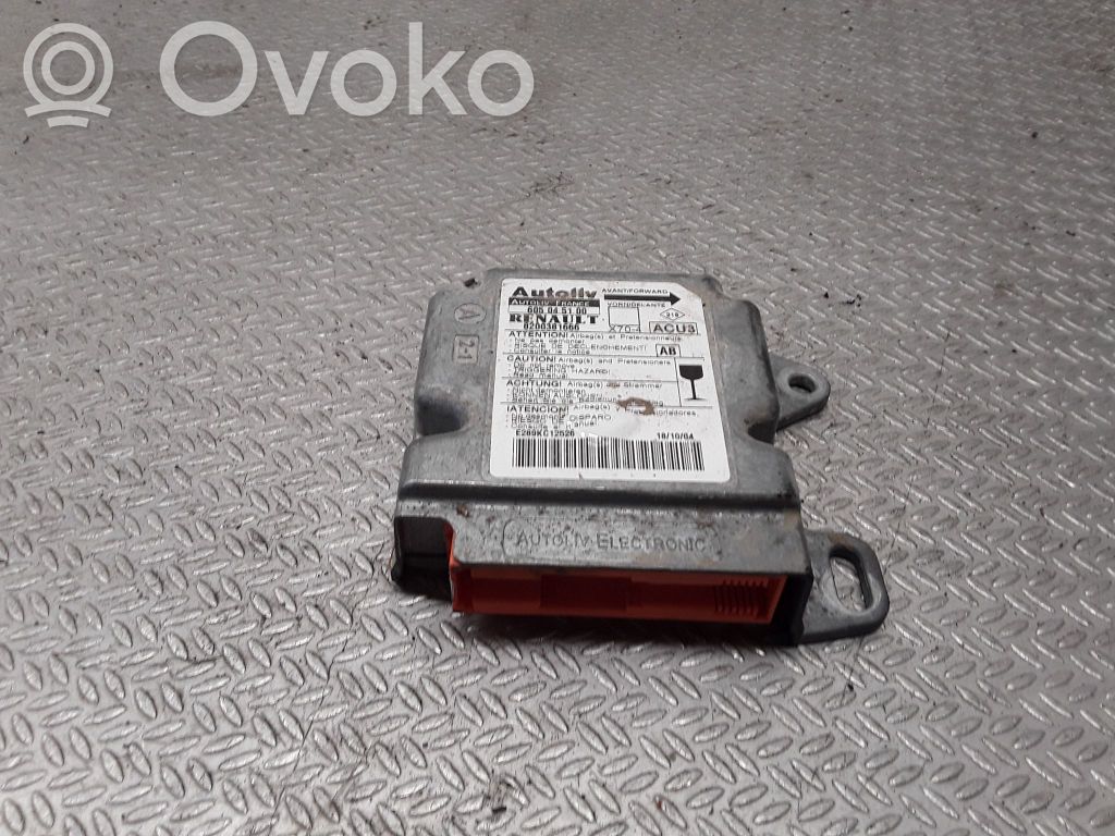 Opel Movano A Airbag control unit/module 