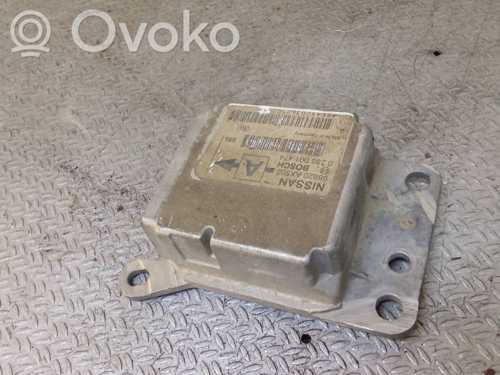 Airbag control unit/module   98820AX502,0285001474