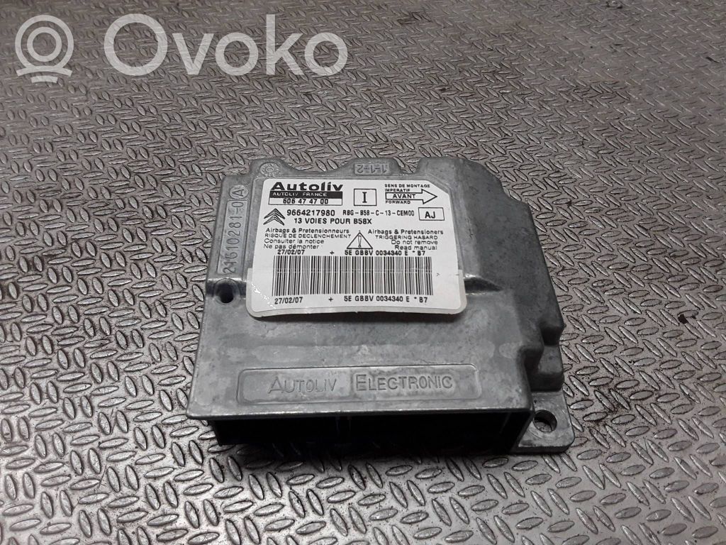Citroen C4 I Picasso Unitate/modul de comandă airbaguri 
