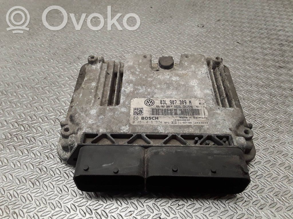Unidad de control/módulo del motor   03L907309N,0281016374