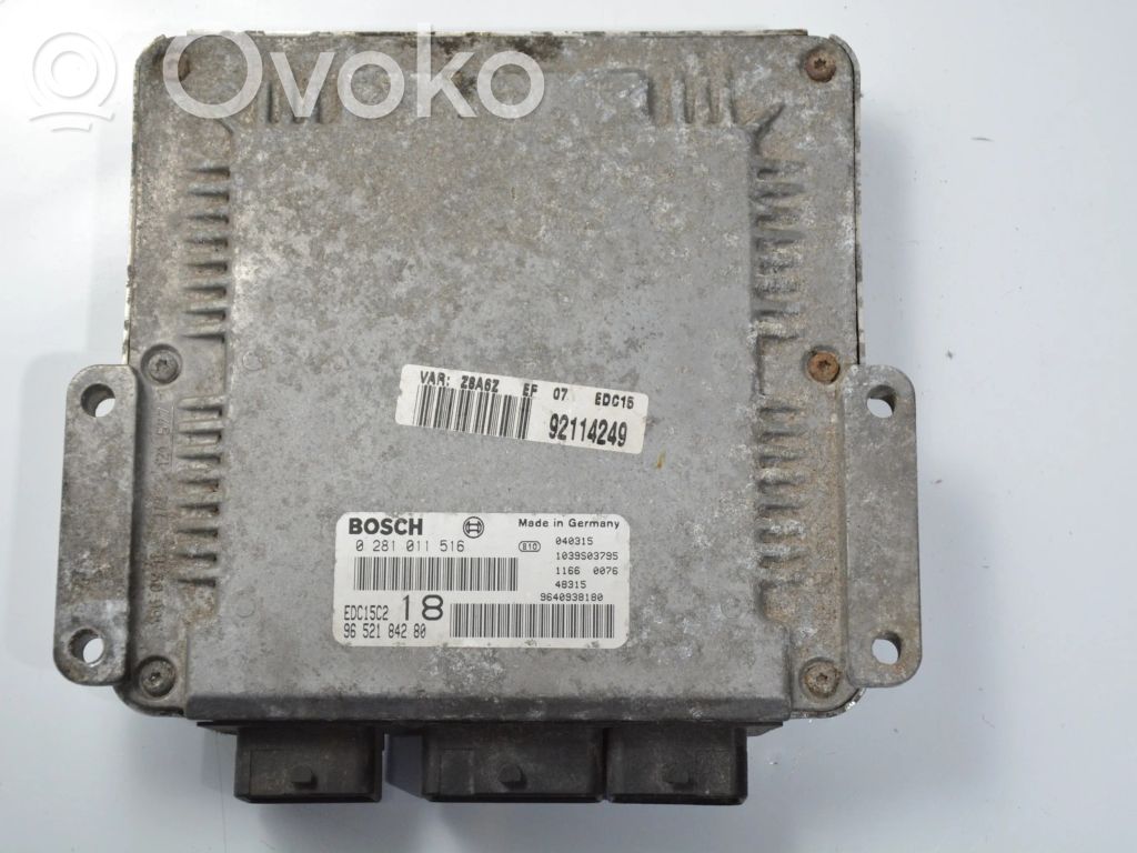 Engine control unit/module ECU   0281011516,9652184280