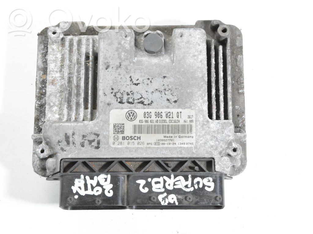 Engine control unit/module ECU   0281015026,03G906021QT,03G906021QT