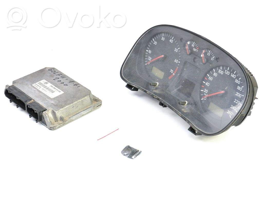 Volkswagen Golf IV Komputer / Sterownik ECU i komplet kluczy 
