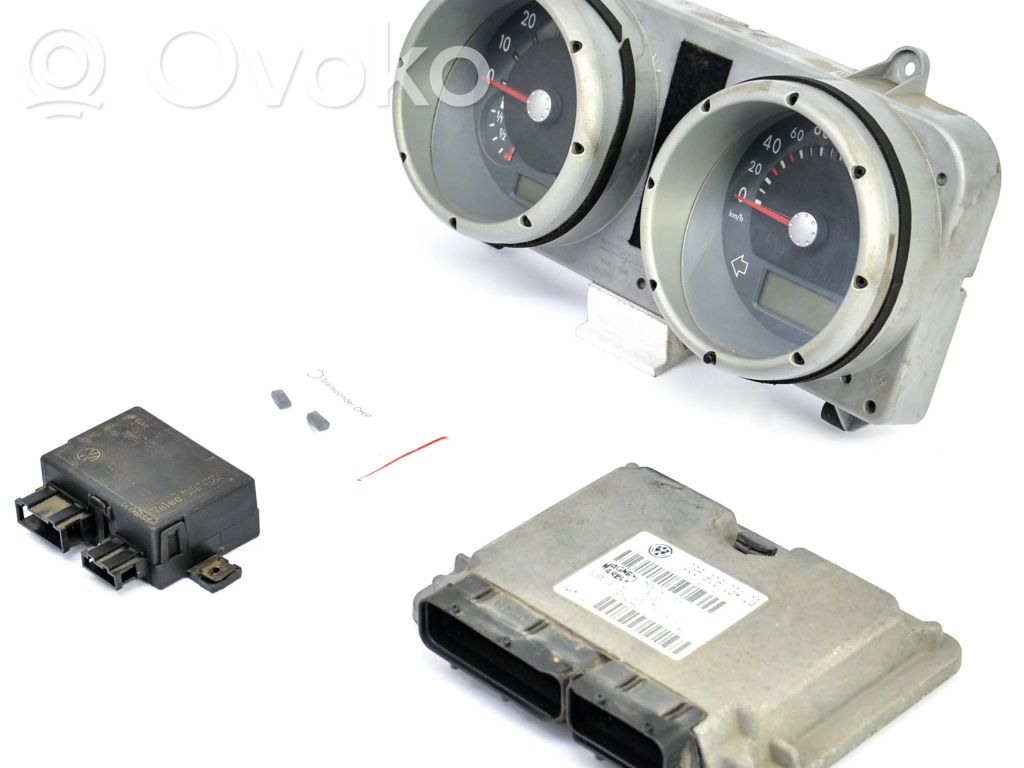 Volkswagen Lupo Komputer / Sterownik ECU i komplet kluczy 