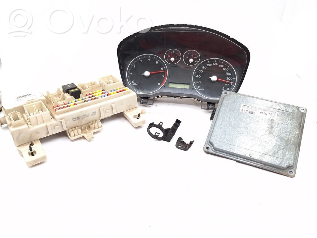 Ford Focus Juego de cerradura y set ECU del motor 