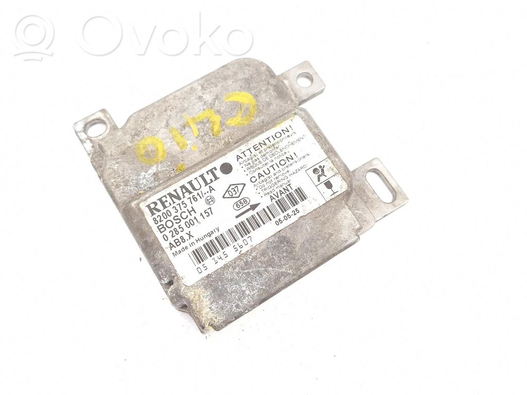 Airbag control unit/module   8200375761A,0285001157,051455607,KB4D15125A