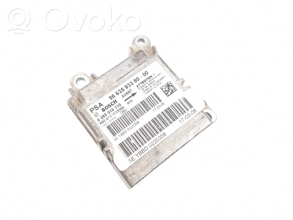 Peugeot 207 Airbag control unit/module 