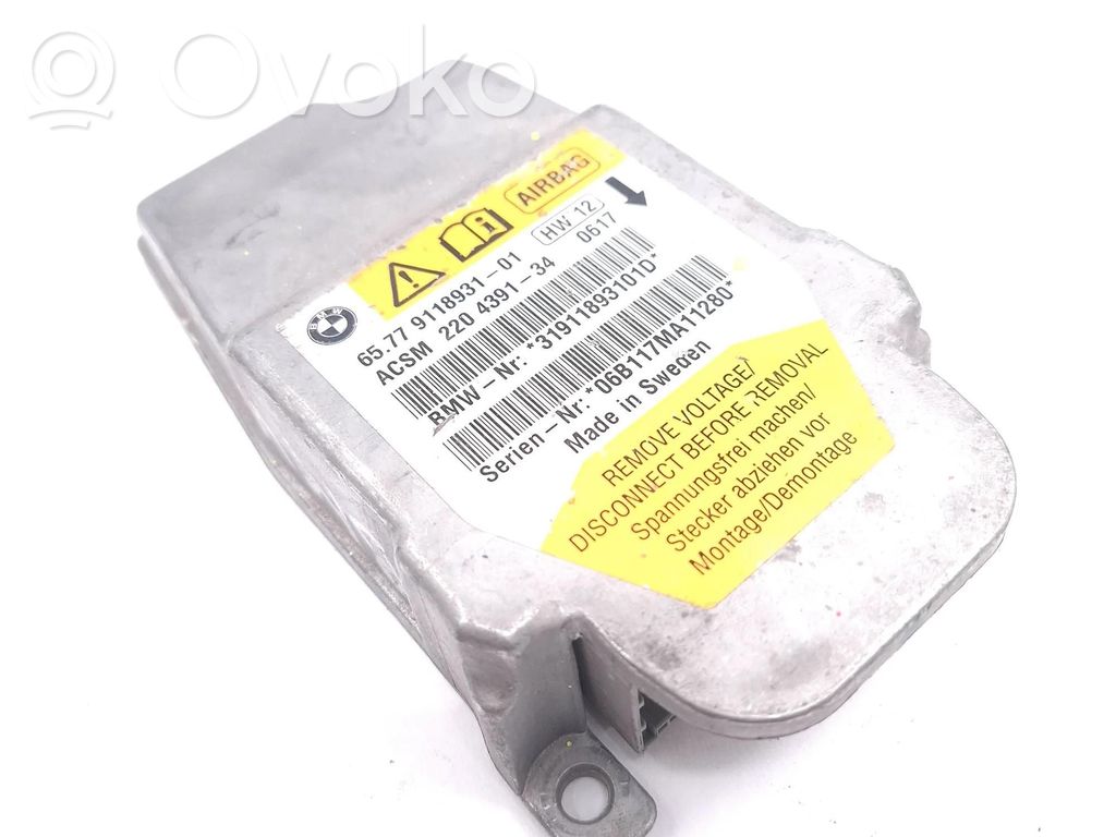 Airbag control unit/module   9118931,65779118931,31911893101D,060410,06B117MA11280,220439134
