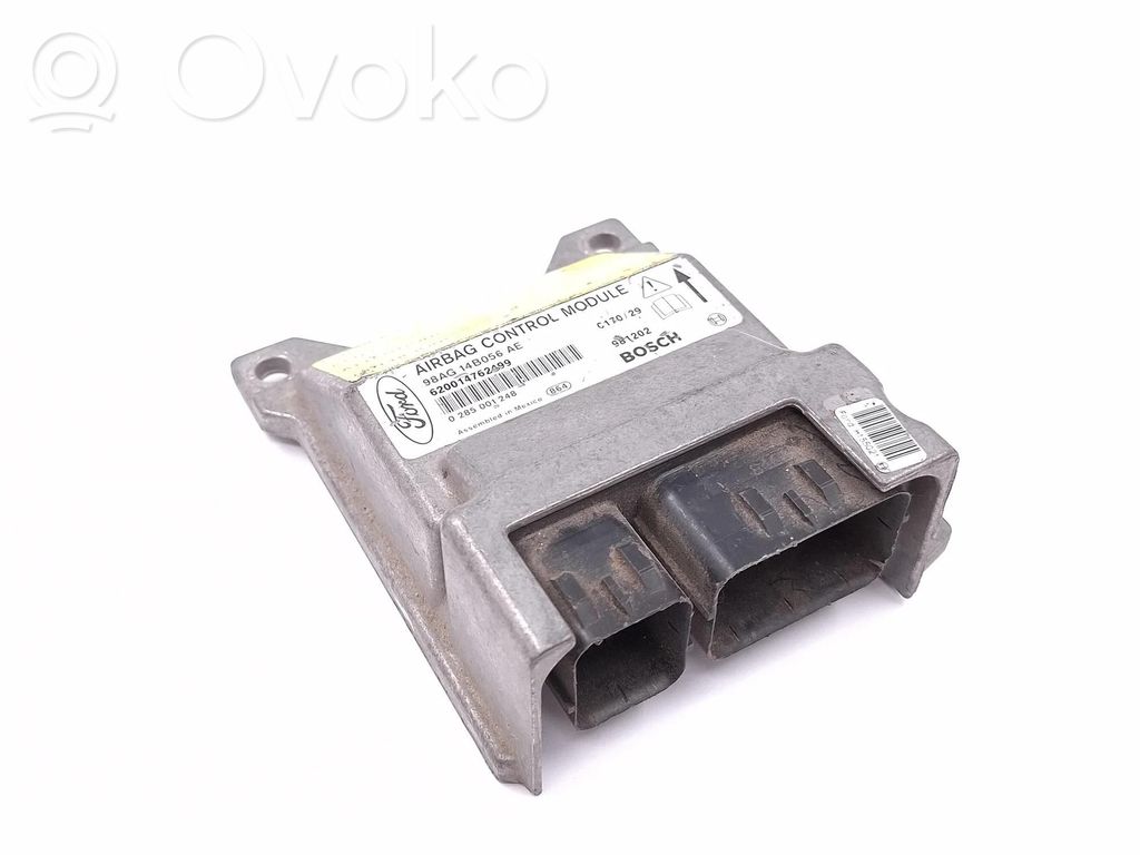 Airbag control unit/module   98AG14B056AE,0285001248,620014762499,981202,C17029,H155021