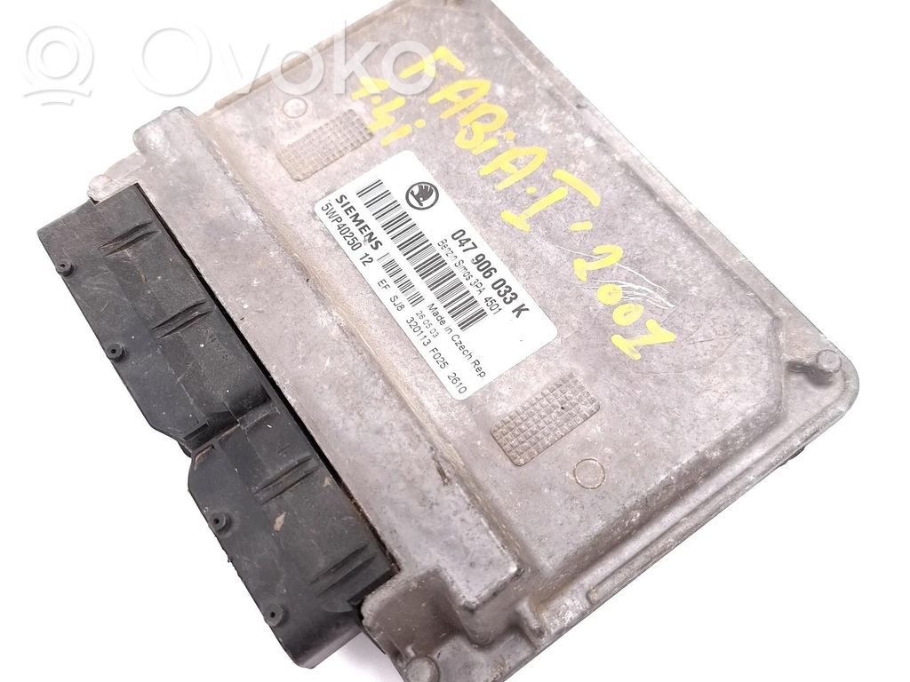 Skoda Fabia Mk1 (6Y) Unité de commande, module ECU de moteur 