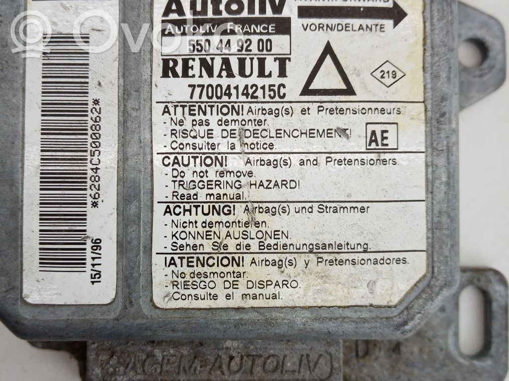 Unidad de control/módulo del Airbag   550449200,7700414215C