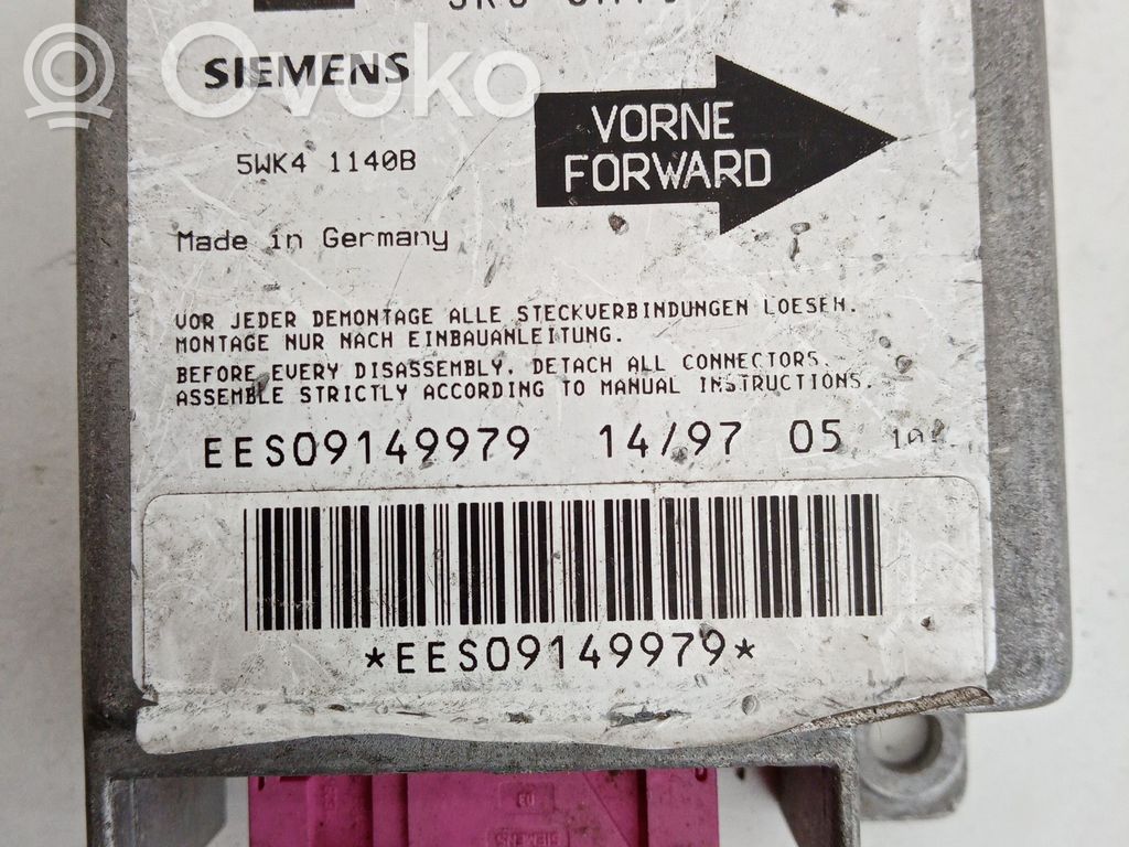 Airbag control unit/module   09114585EE,5WK41140B