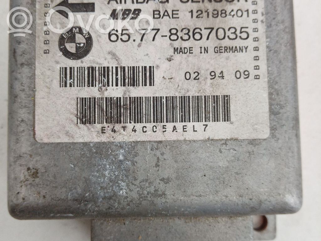 Airbag control unit/module   65778367035,12198401