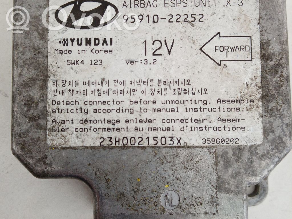 Airbag control unit/module   9591022252,5WK4123
