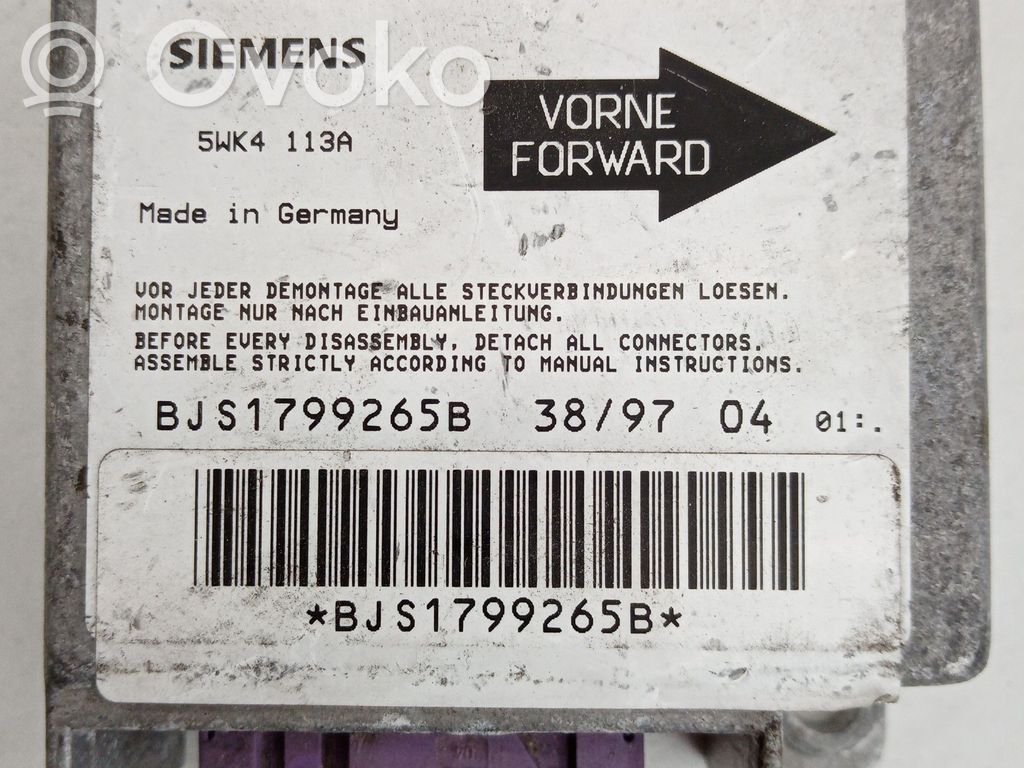 Airbag control unit/module   90562544BJ,5WK4113A