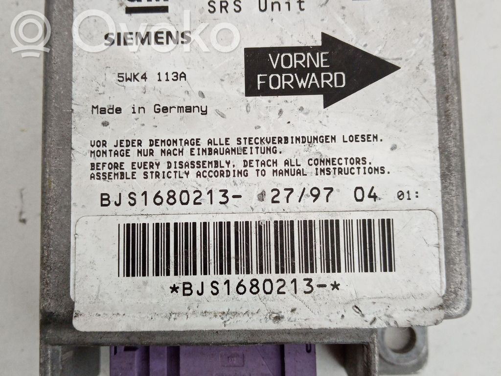 Airbag control unit/module   90562544BJ,5WK4113A
