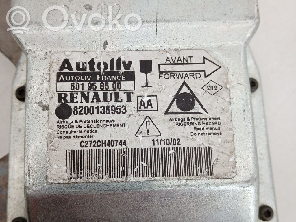 Unidad de control/módulo del Airbag   601958500,8200138953