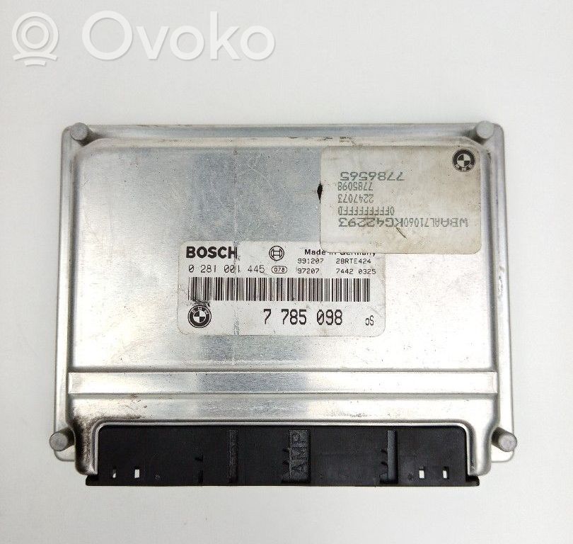Engine control unit/module   0281001445,2247073,28RTE424,74420325,7785098,7786565,BOSCH