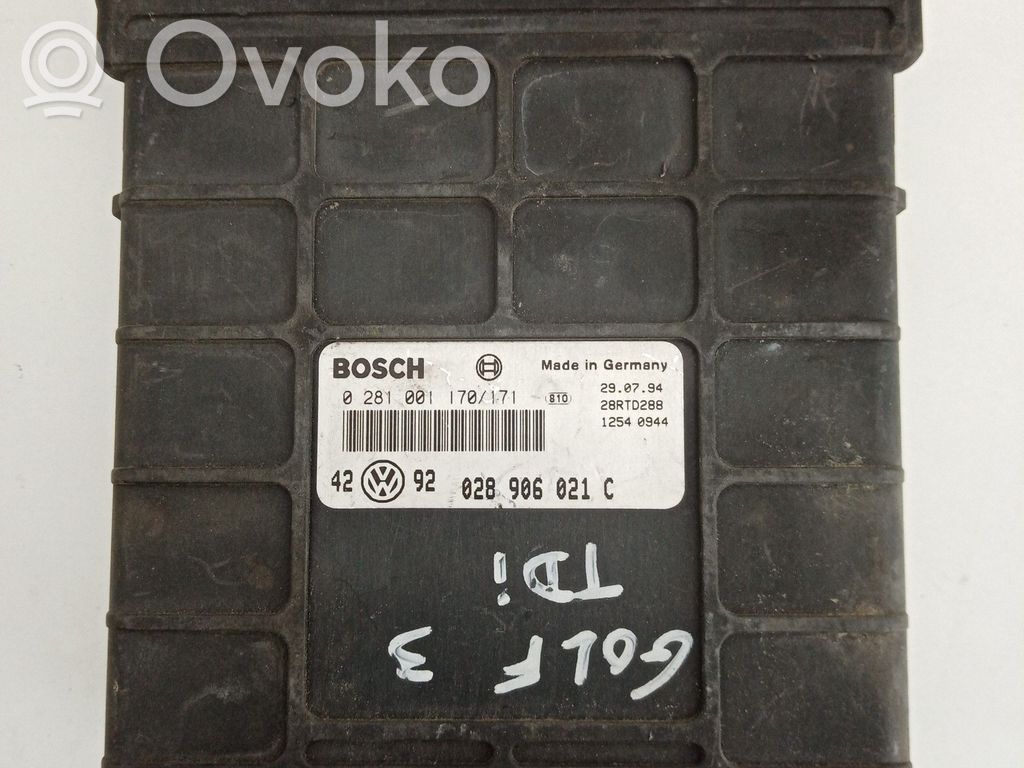 Volkswagen Golf III Variklio valdymo blokas 