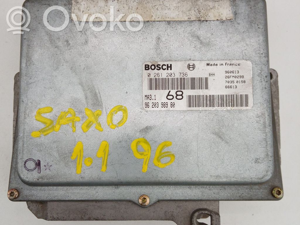 Engine control unit/module   0261203736,26FM0299,9620398980,BOSCH