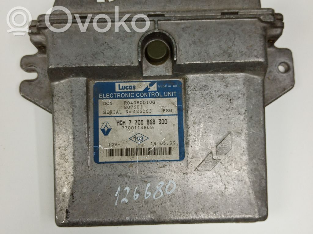 Engine control unit/module   7700868300,7700114868,R04080010GLUCAS