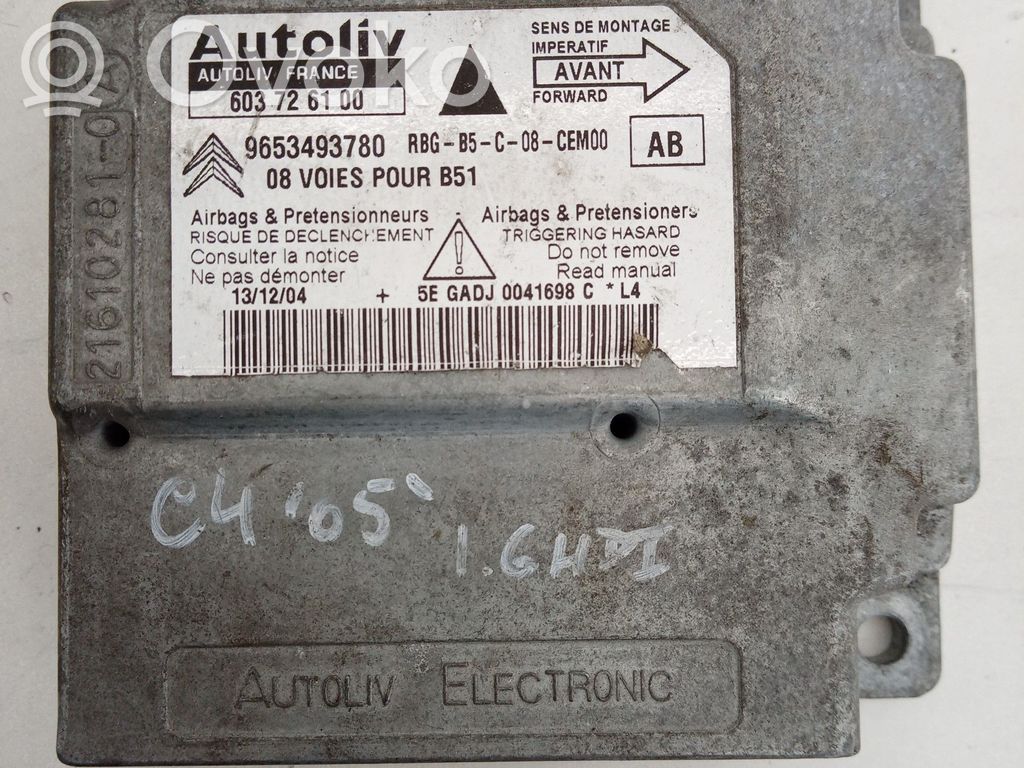 Airbag control unit/module   603726100,9653493780