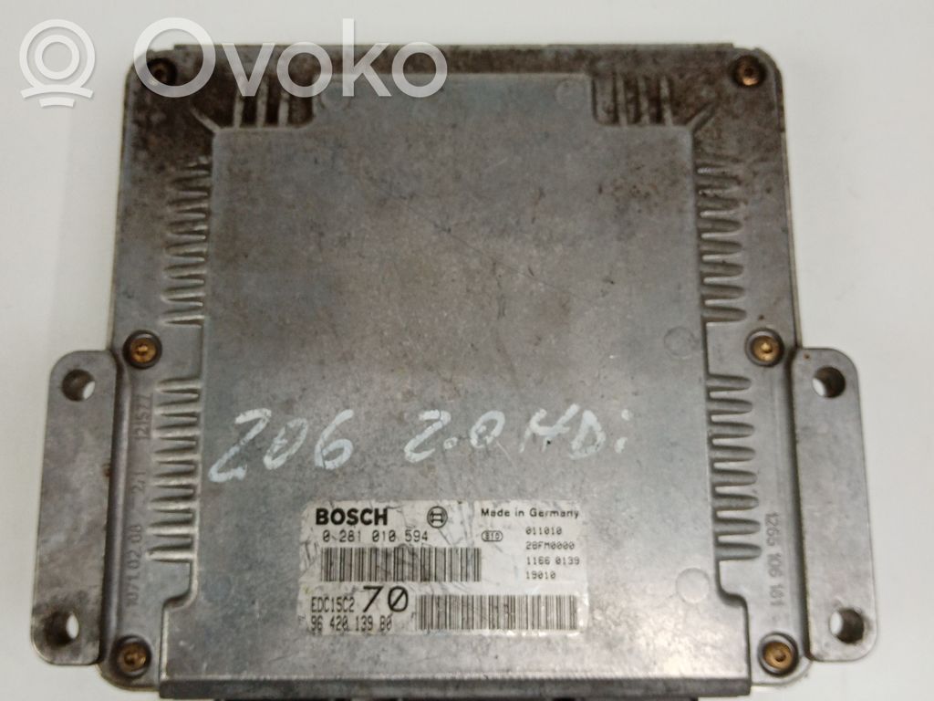 Engine control unit/module   0281010594,9642013980BOSCH,EDC15C2