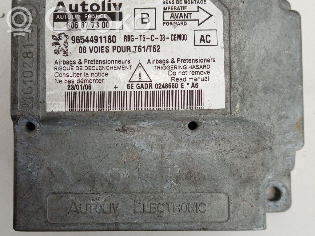 Airbag control unit/module   606877300,9654491180