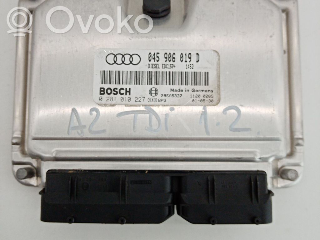 Engine control unit/module   045906019D,0281010227