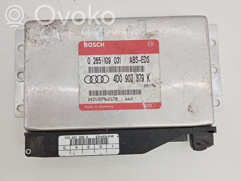 ABS control unit/module   0265109031ABSEDS,4D0907379K,BOSCH