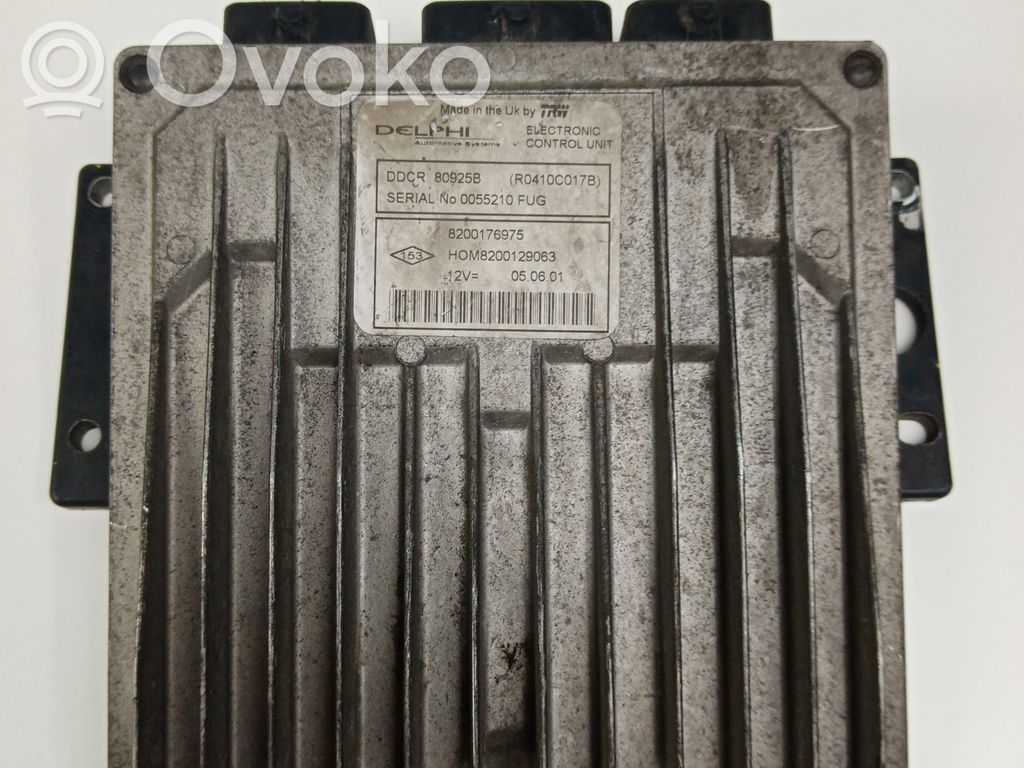 Moottorin ohjainlaite/moduuli   8200176975,DDCR80925B,DELPHI,HOM8200129063