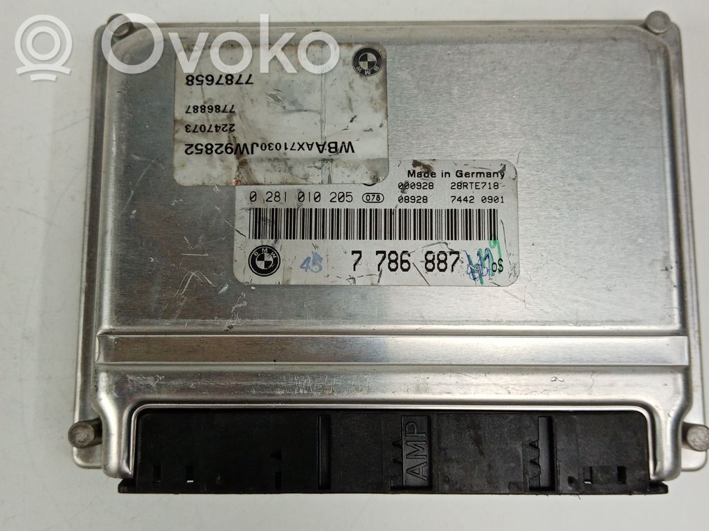 Engine control unit/module   0281010205,7786887,BOSCH