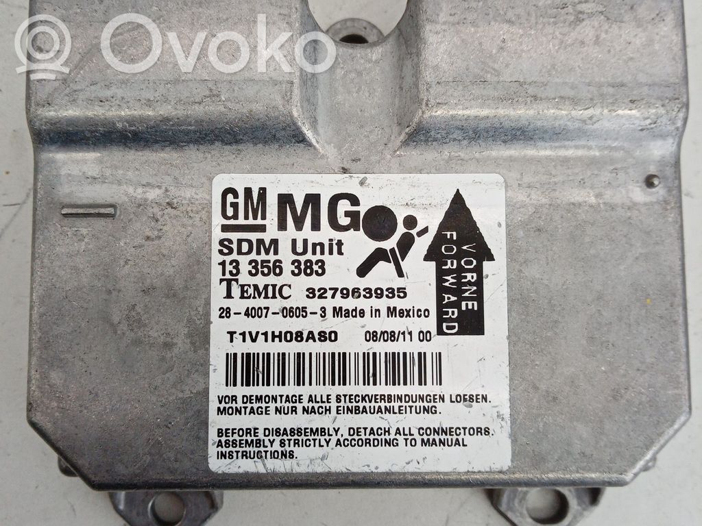 Airbag control unit/module   13356383,327963935