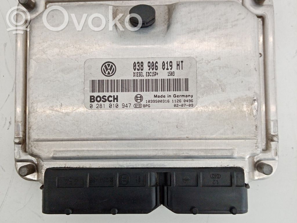Engine control unit/module   038906019HT,0281010947,EDC15PBOSCH