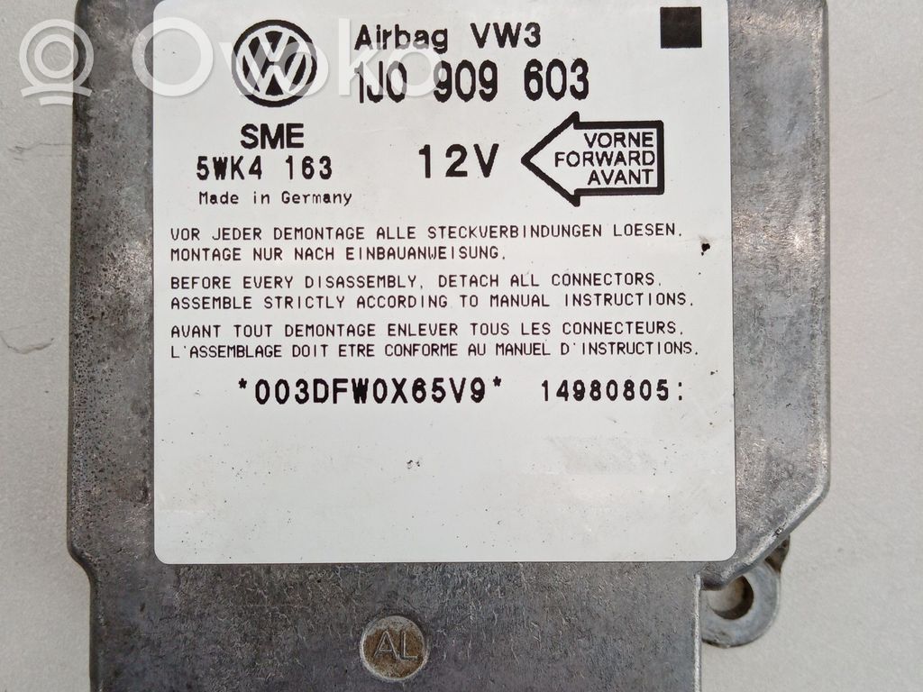 Airbag control unit/module   1J0909603,5WK4163,SME