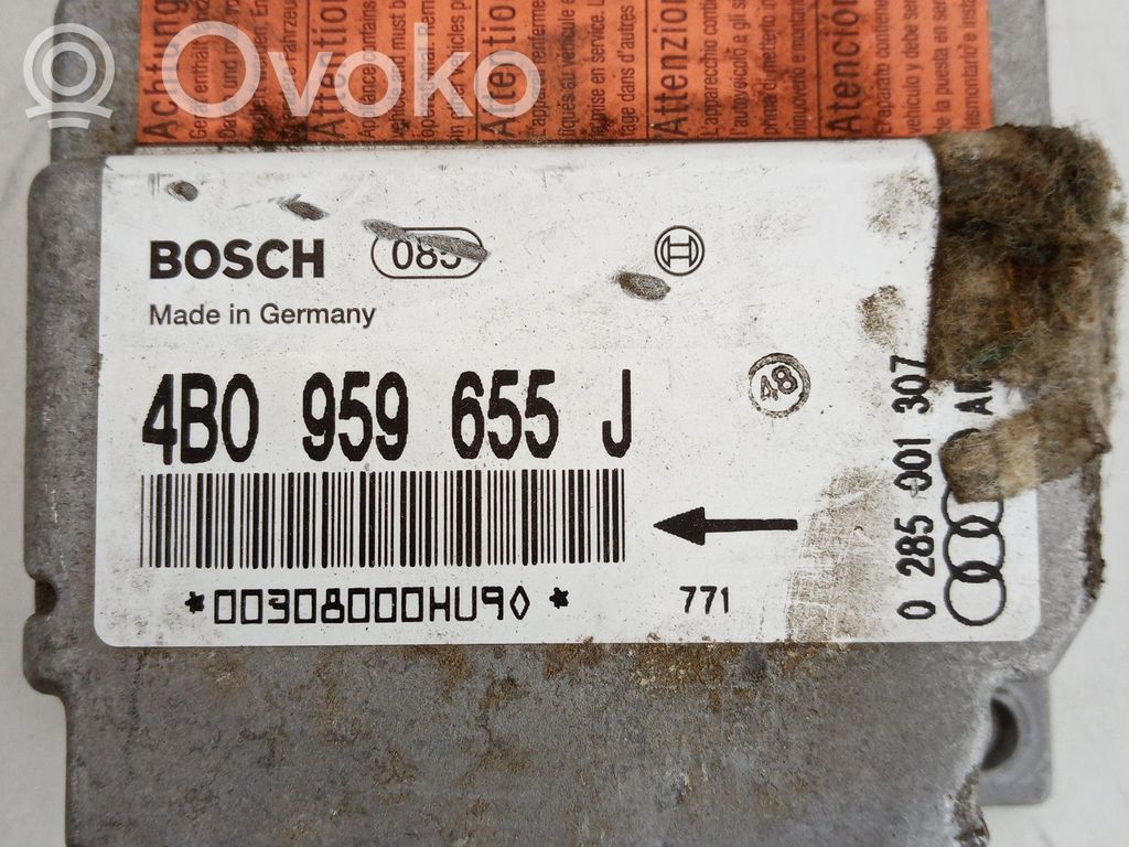 Airbag control unit/module   4B0959655J,0285001307