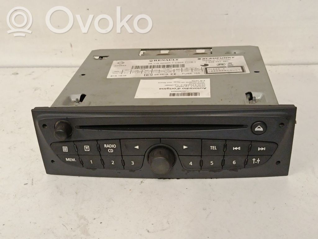 Renault Clio III Radio/CD/DVD/GPS head unit 