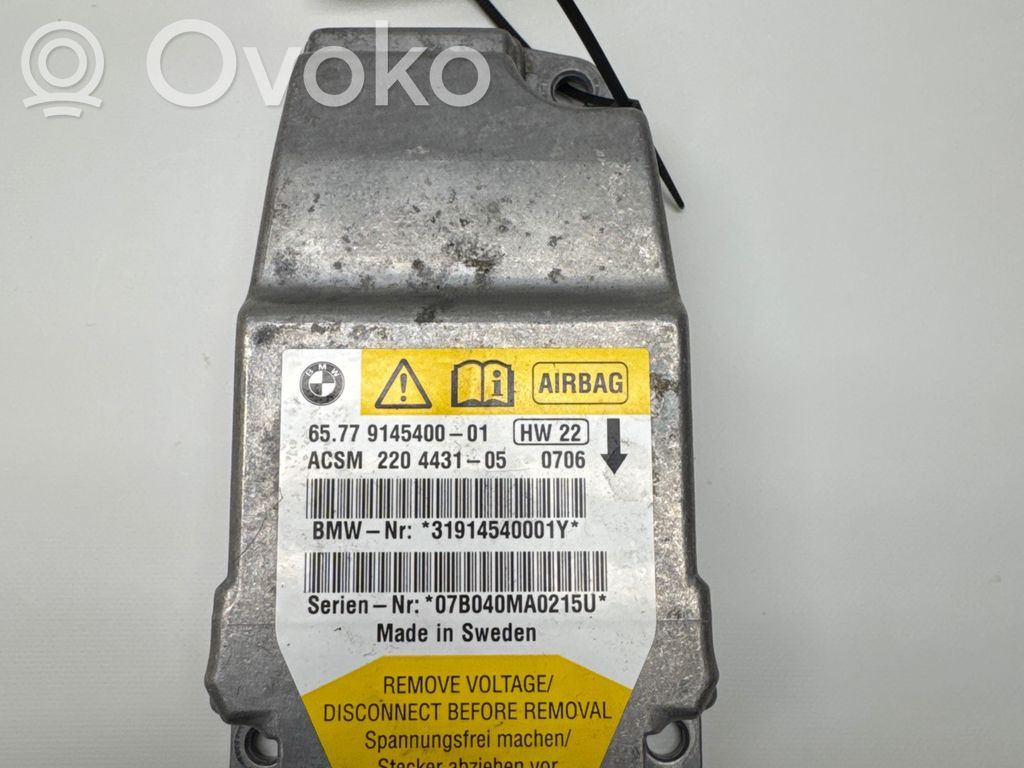 BMW Z4 E85 E86 Airbag control unit/module 