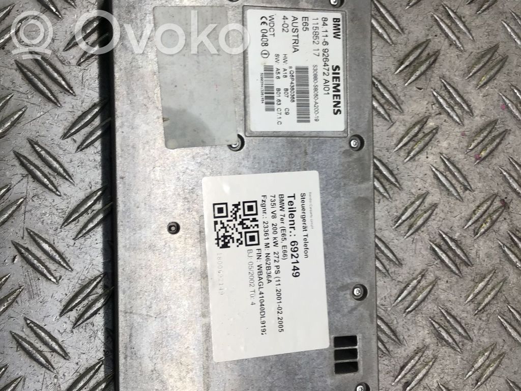 Unité de commande, module téléphone   6926472