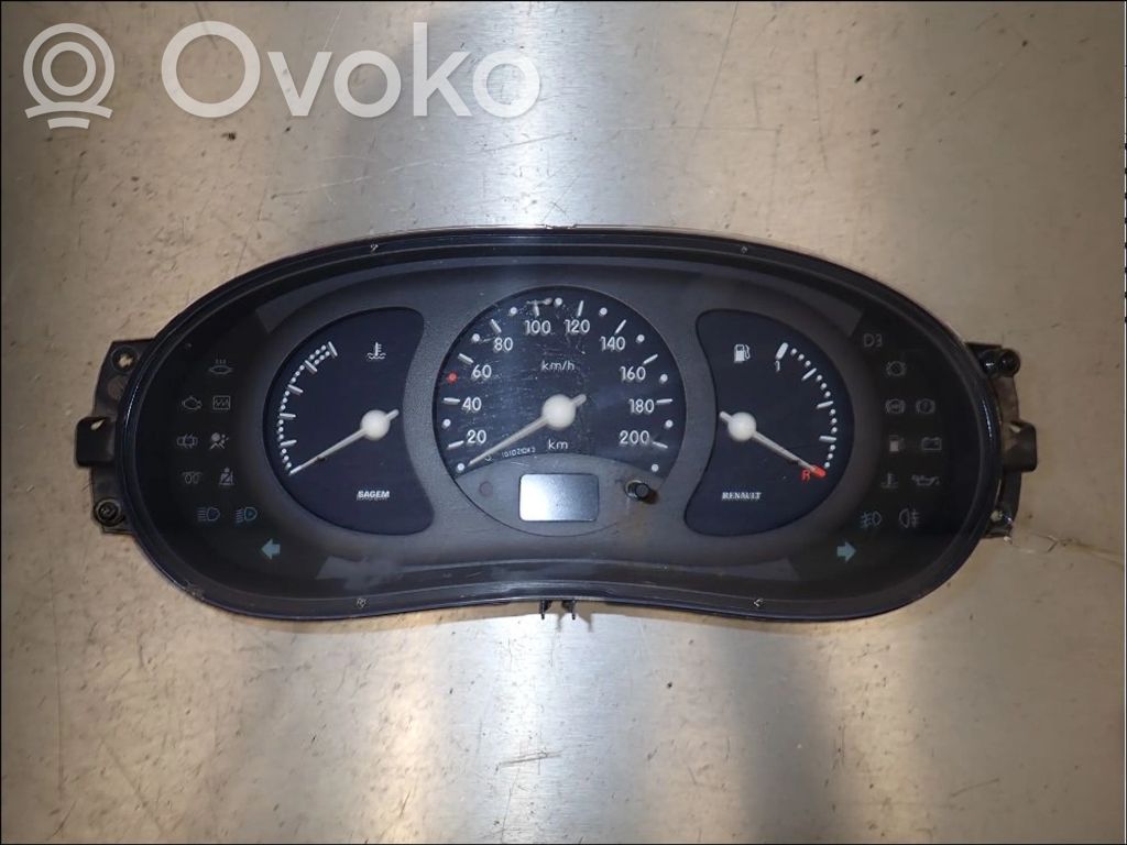 Renault Clio II Geschwindigkeitsmesser Cockpit 